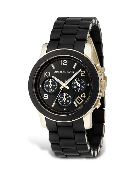 michael kors men's black watch|michael kors clear band watch.